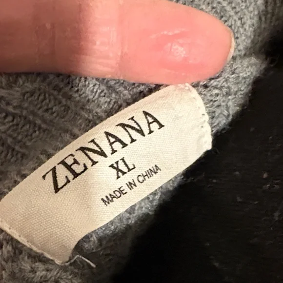 Zenana Outfitters Charcoal V-Neck Sweater - Picture 8 of 10